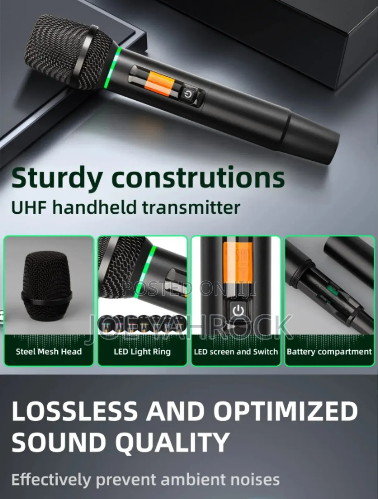 Original 2 In 1 Uhf Cordless/Wireless Mic 100m