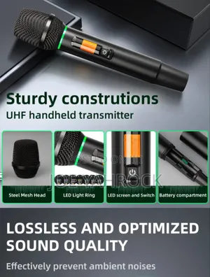 Original 2 In 1 Uhf Cordless/Wireless Mic 100m