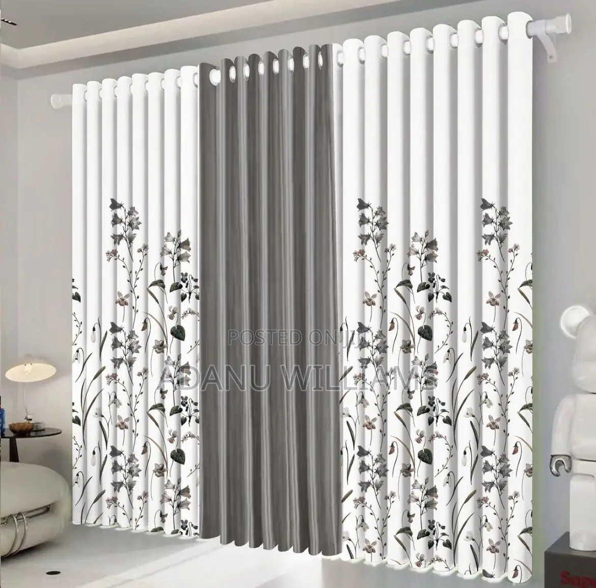 Luxurious 3in1 Curtains Set(Available in Diff Colors)