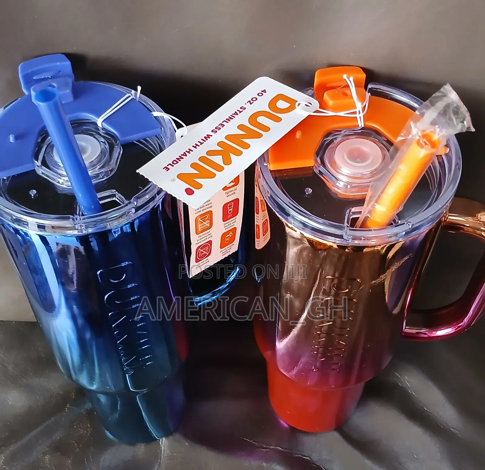 Dunkin Stainless Tumbler, Hot/Cold Beverages, 40oz