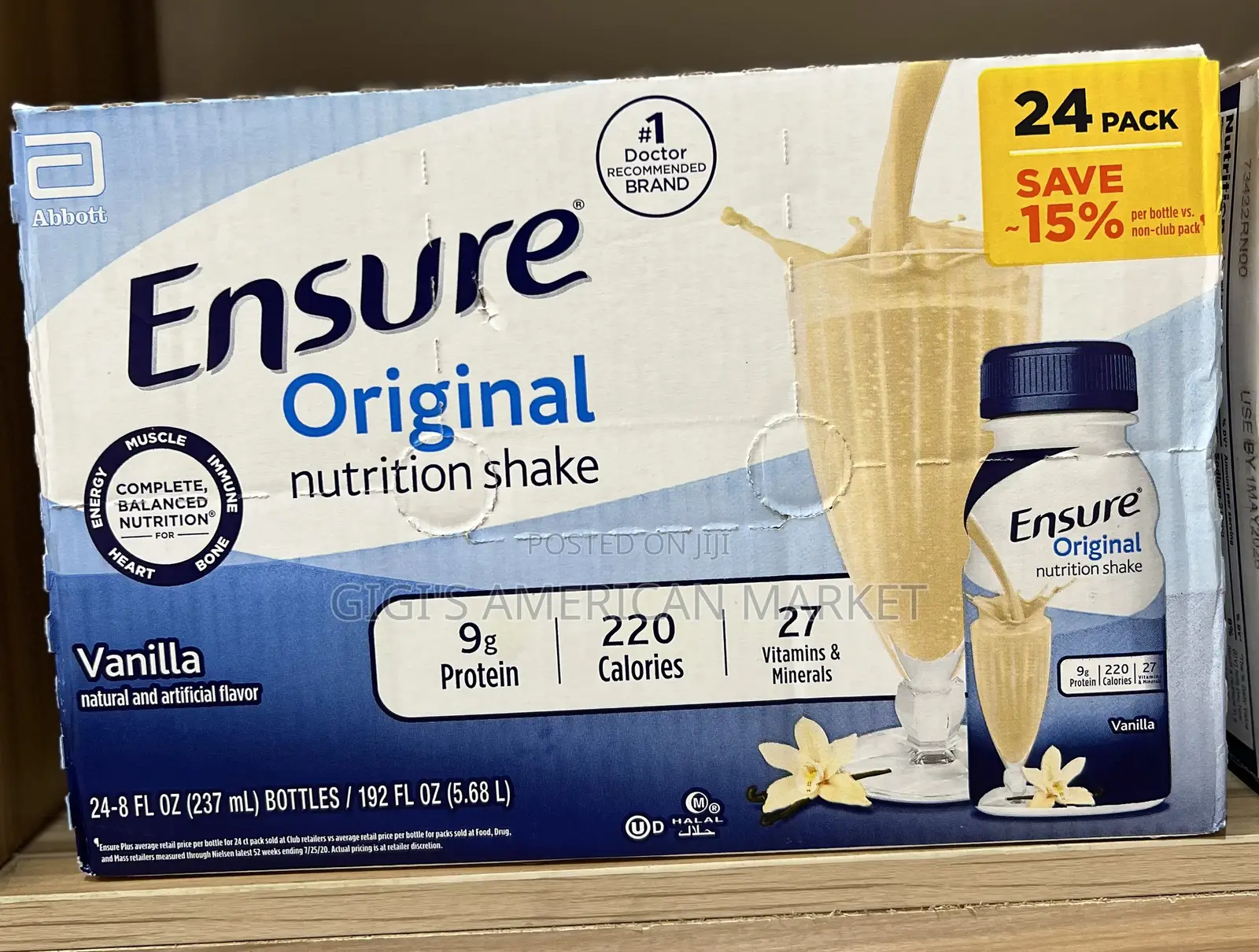 Ensure Original Nutrition Shake. 24 PCK