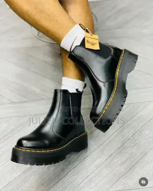 Dr Martens Leather Black Long