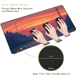 Extra Large RGB Sunset Pattern Mouse Pad - Led Light