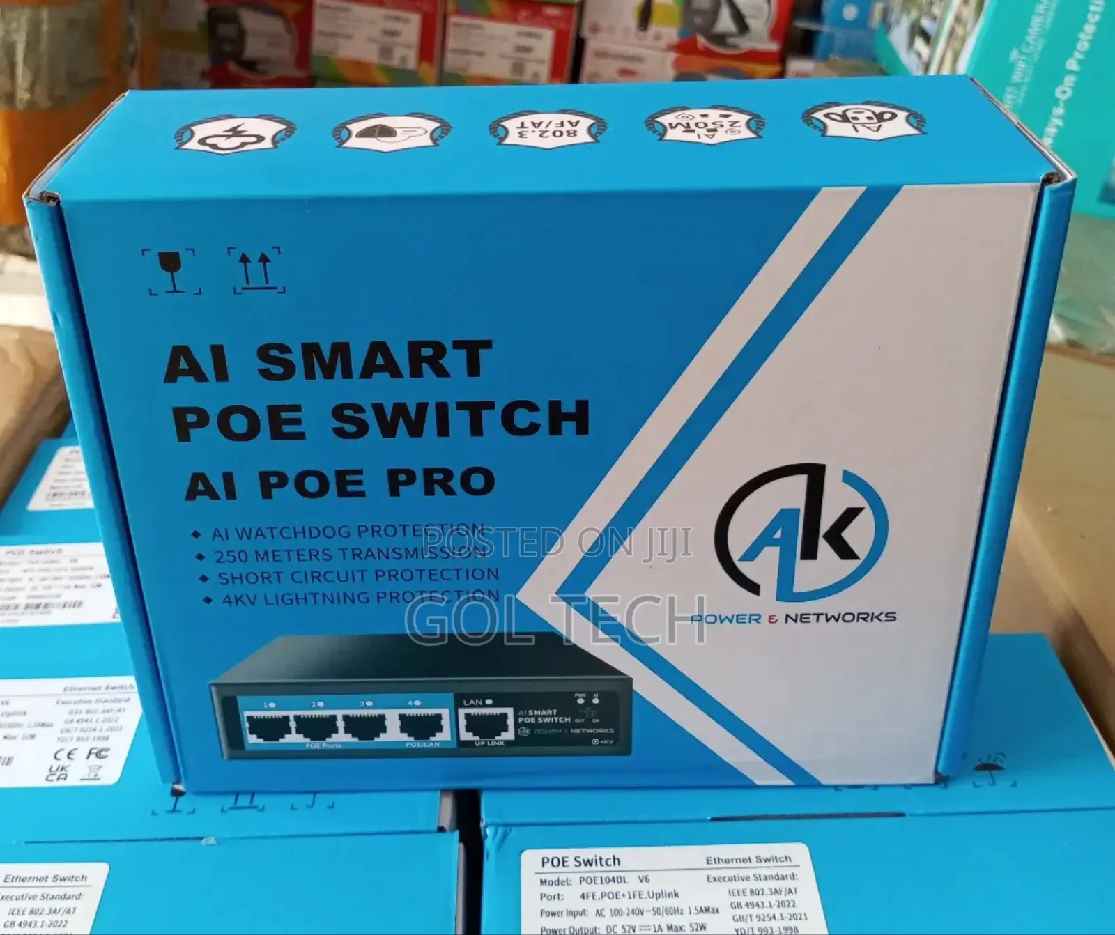 4port Poe Switch Ai Smart Poe Pro Switch Poe104dl