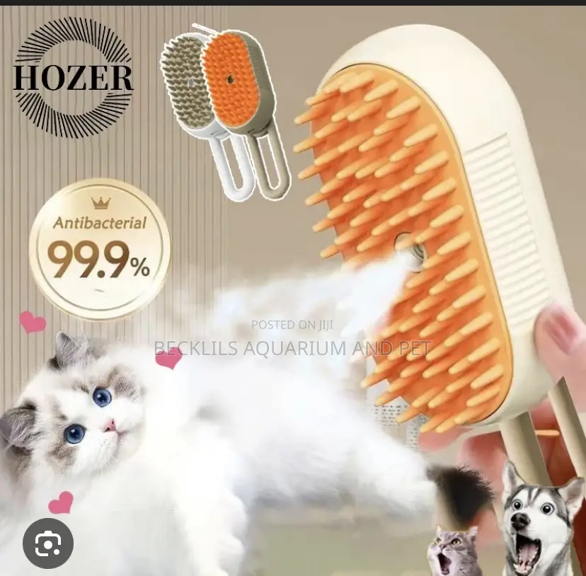 2 in 1 Dog and Cat Grooming Steam Brush
