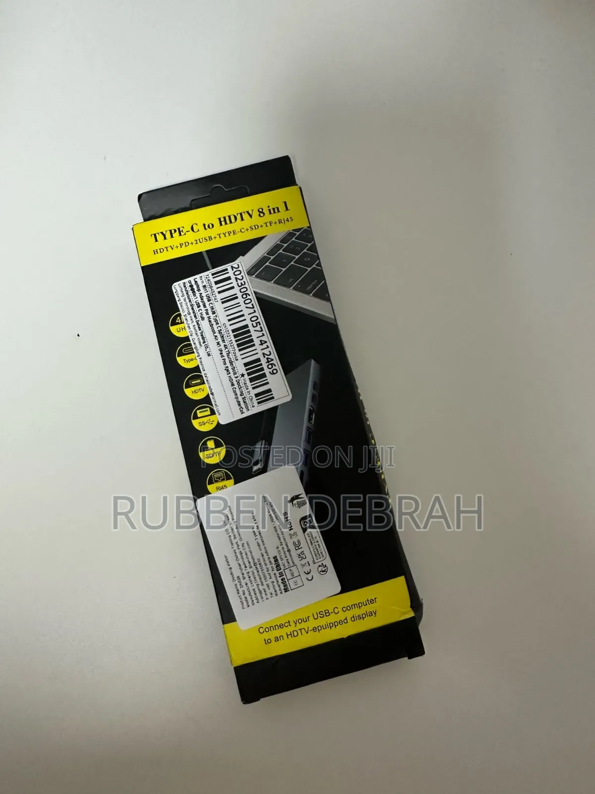 Usb C Hub 8 in 1 Type C 3.1 to Hdmi Adapter With Rj45 Sd