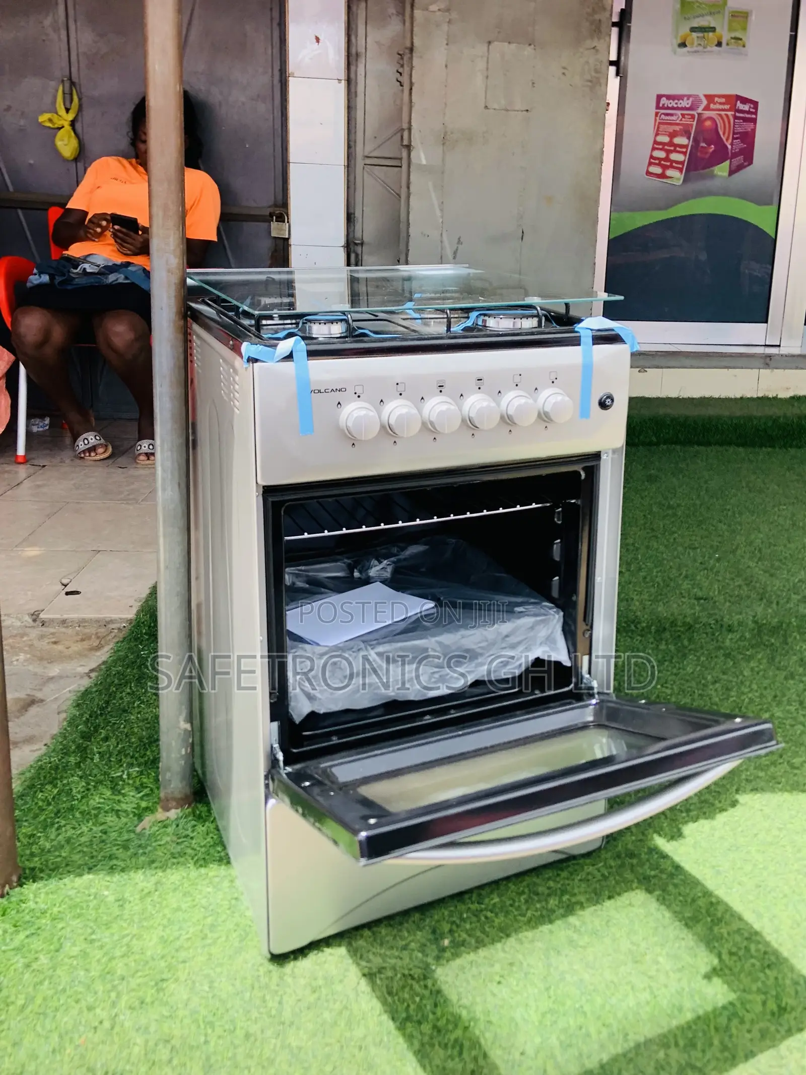 Premium Grey 50x50 4 Gas Cooker Oven Volcano