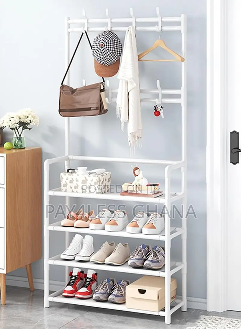 5-layer Shoe Rack With Bag Cloth Hanger