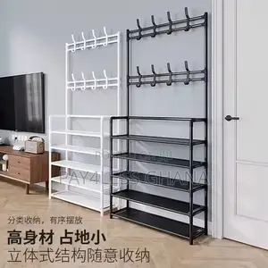 5-layer Shoe Rack With Bag Cloth Hanger