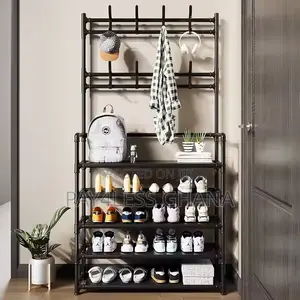 5-layer Shoe Rack With Bag Cloth Hanger