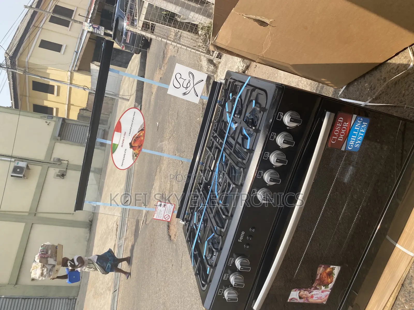 100% Fastest Ferre 5burner Gas Cooker Oven
