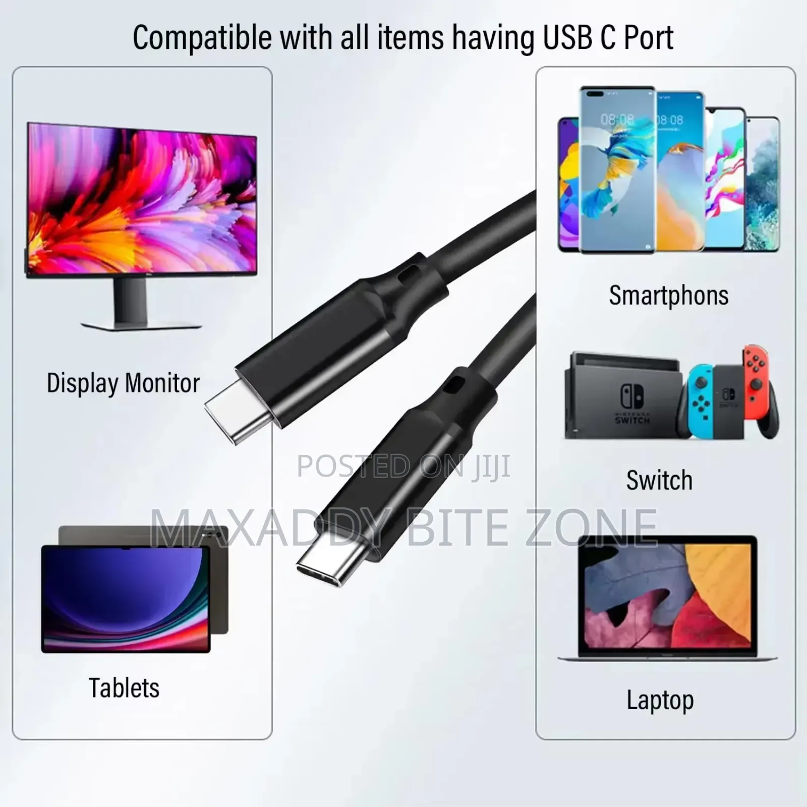 2m Type C to C Thunderbolt 3 Extend Video Data Cable