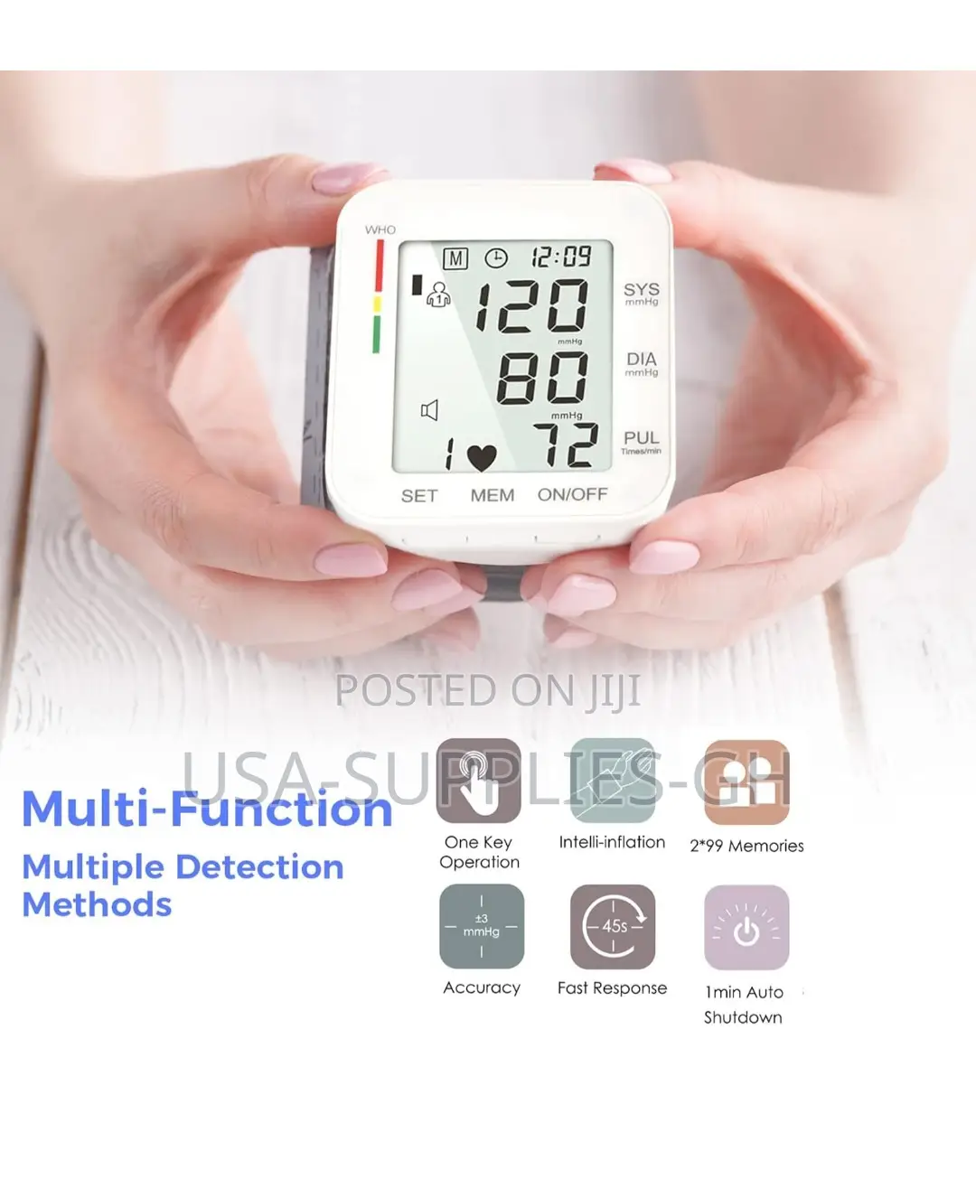 Mmizoo Wrist Blood Pressure Monitor With Voice Broadcast