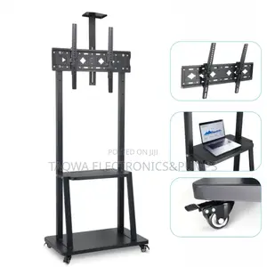 It Supp0rts 32-75 Inches Mobile Tv Bracket