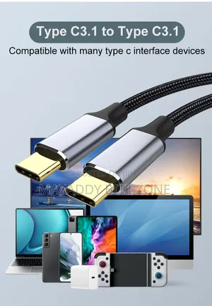 1.5m Typec to C Thunderbolt3 Extend Video Data Cable