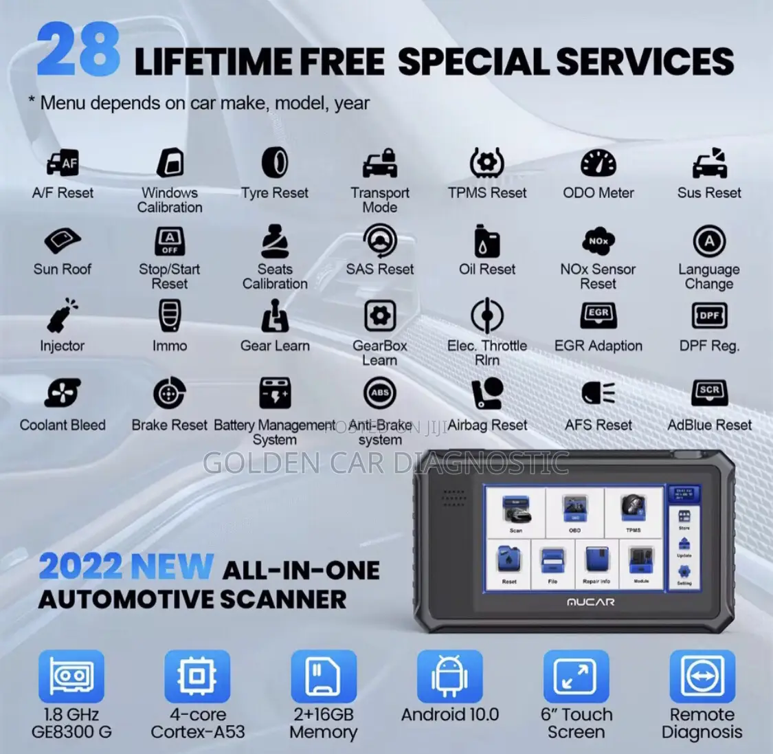 Mucar Vo6 Bluetooth Obd2 Car Diagnostic Scanner