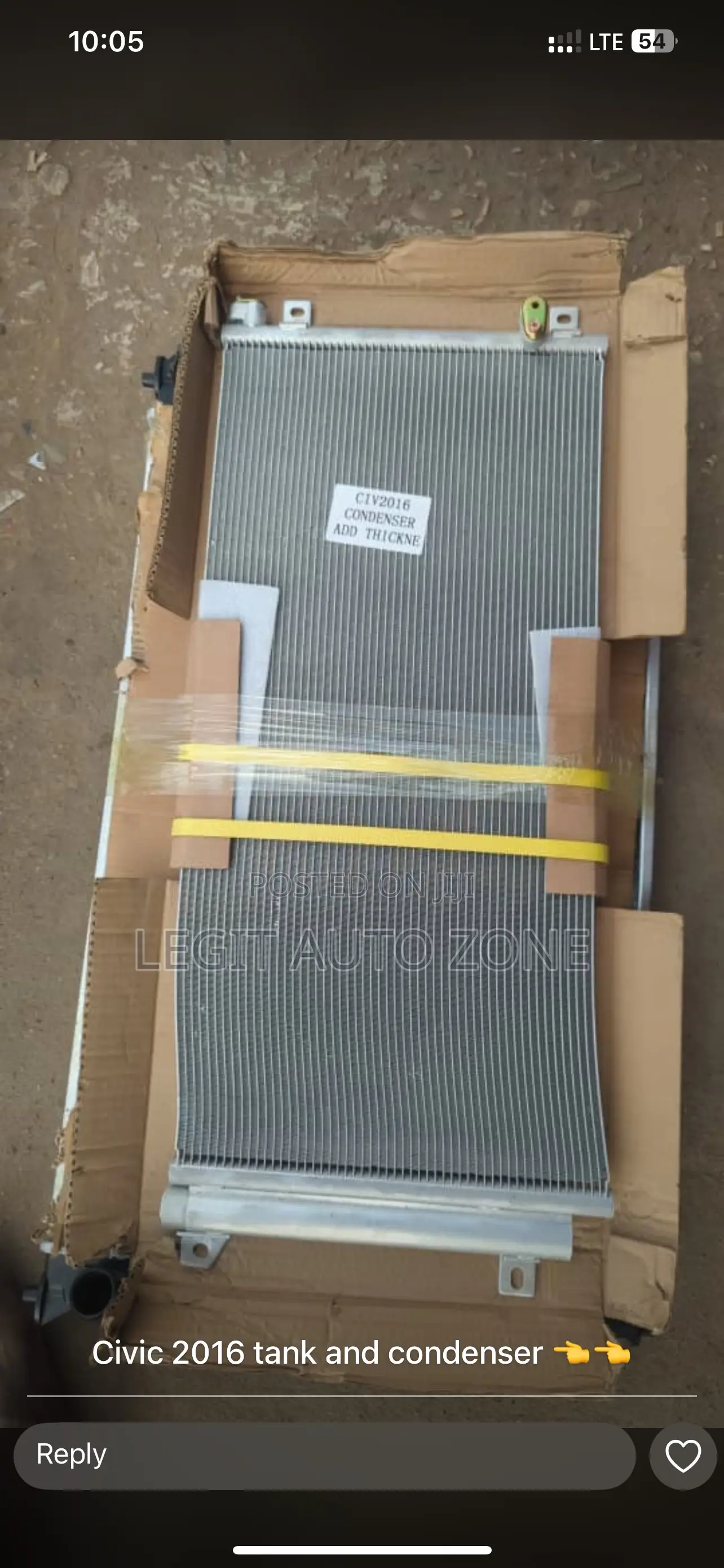 Honda Civic 2016,2017,2018,2019, Condenser