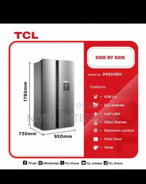 Tcl P650sbn Side-by-side Refrigerator