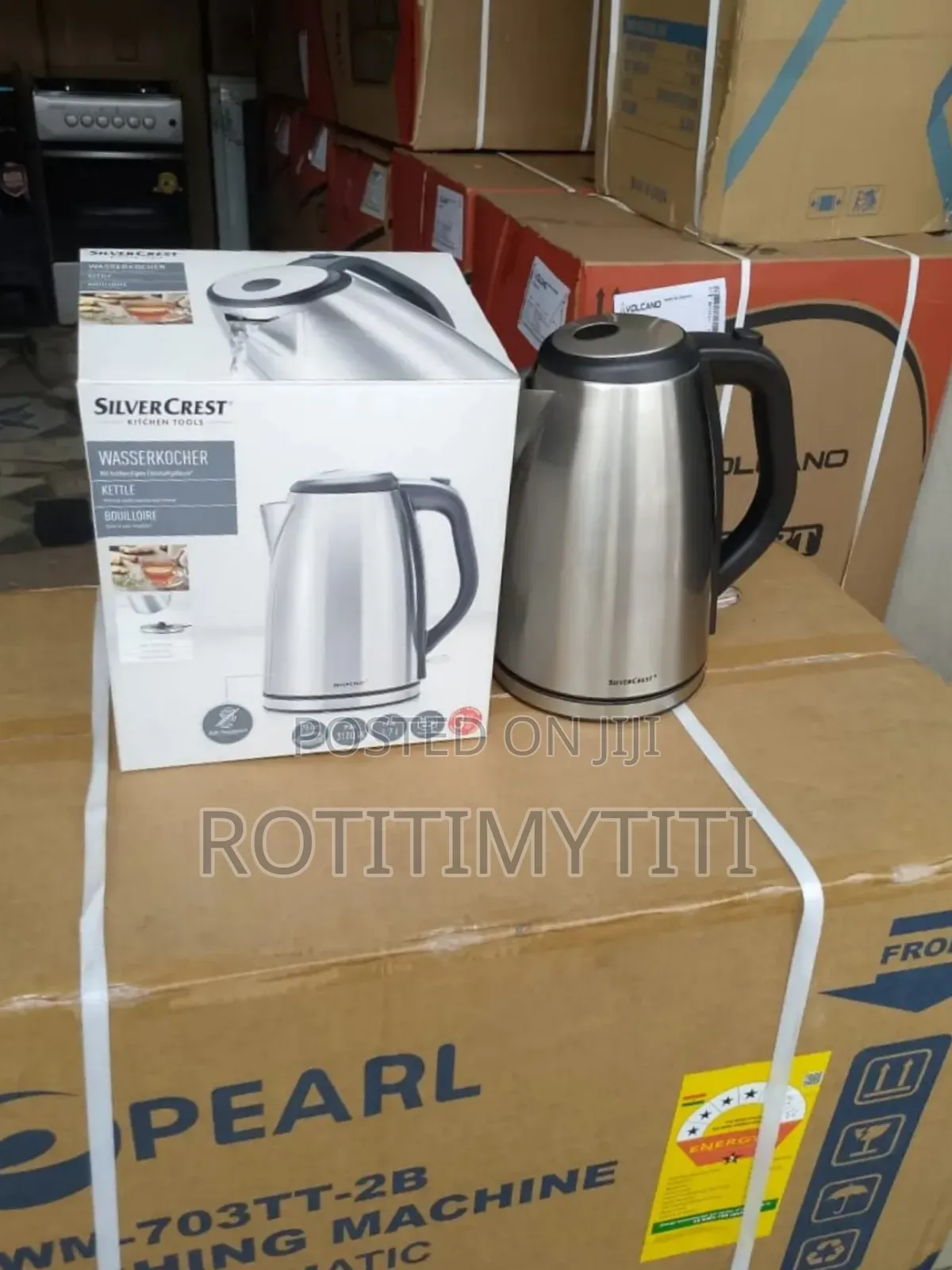 Elegant New Ungraded Sliver Crest 1.7 Liters Kettle