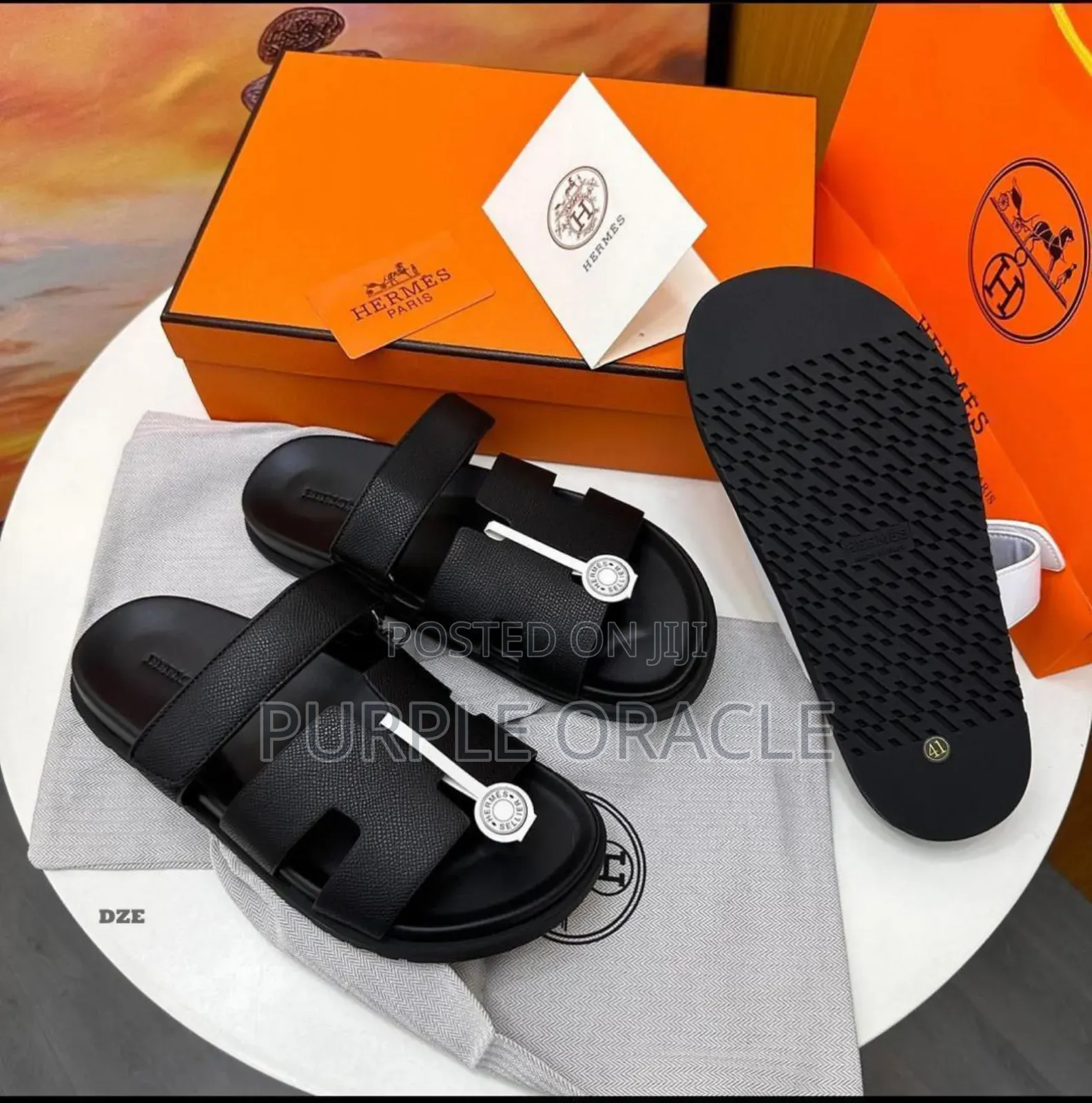 Hermes Modern Casual Comfort Slides for Men.