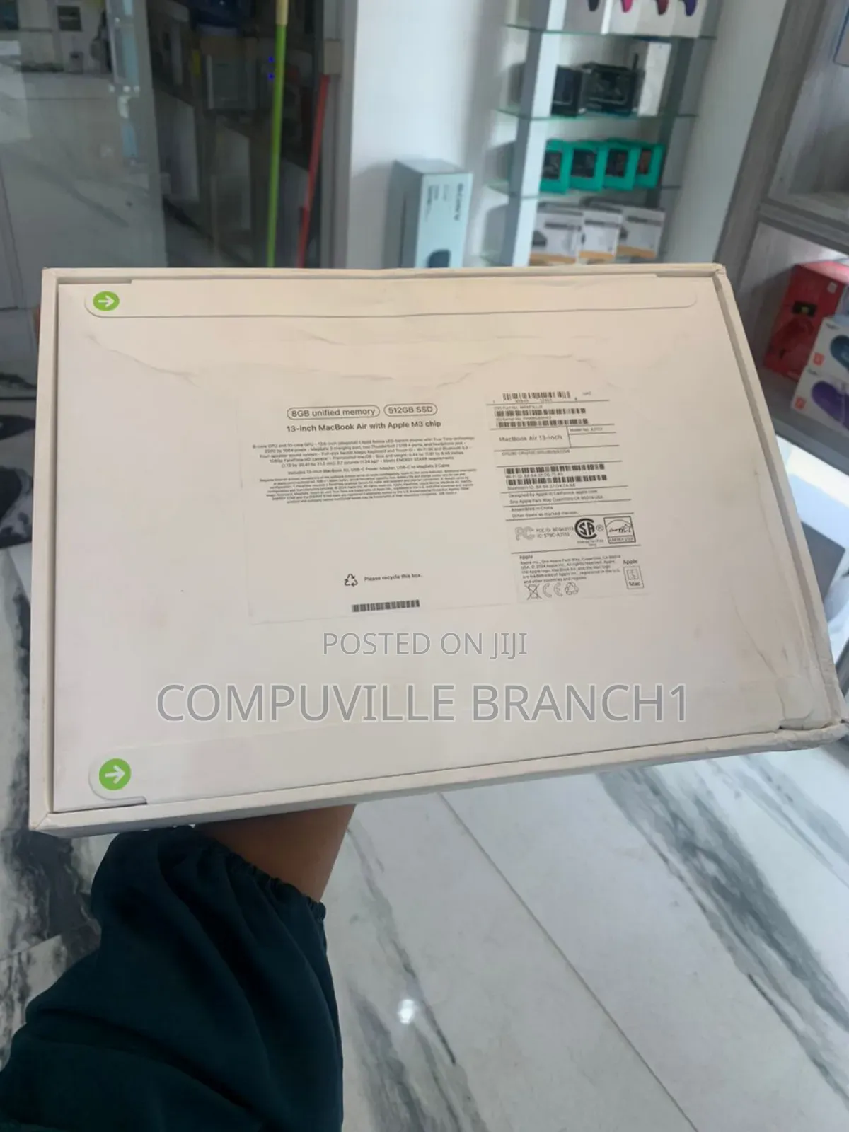 New Laptop Apple MacBook Air 2024 M3 13-Inch 8GB Apple M3 SSD 512GB