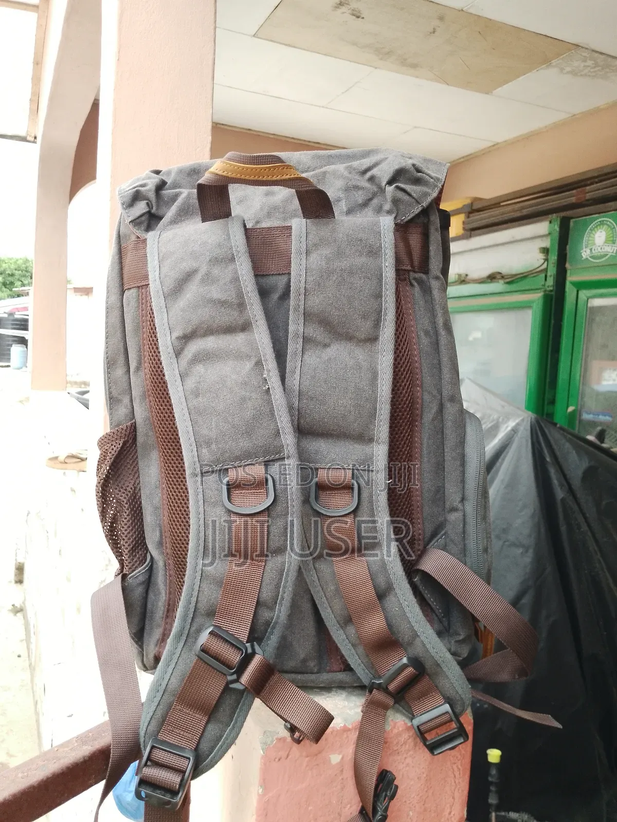 Leather Canvas Camera Backpack