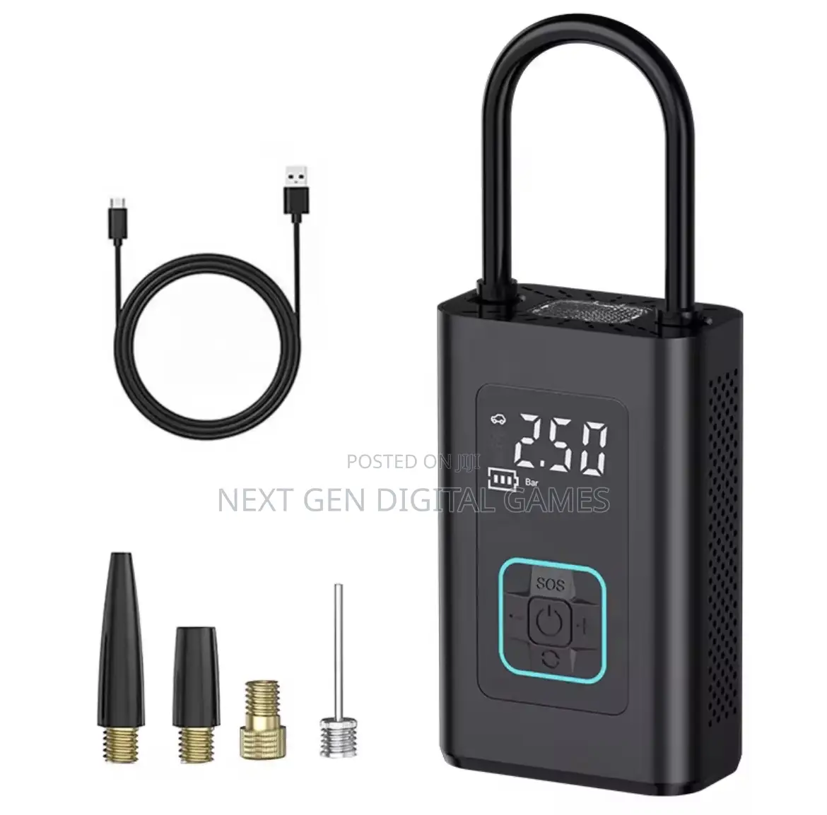 Portable Tyre Inflator With Powerbank
