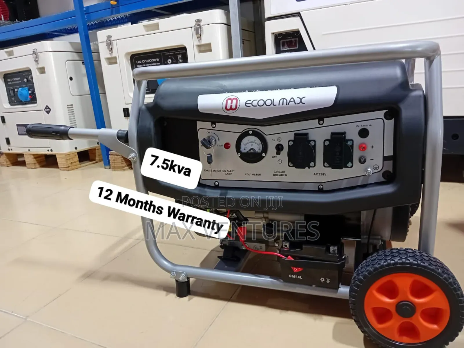 Ecoolmax 7.5kva Keystart Petrol Keystart Generator Voltvanta
