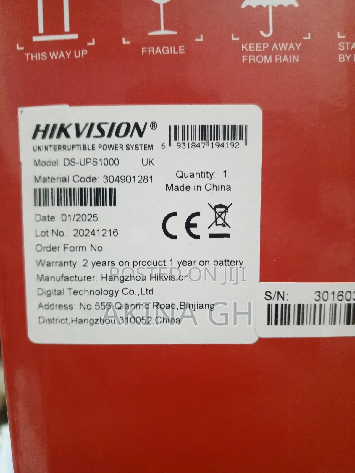 Hikvision 1000va Smart Ups Built in Avr 600w