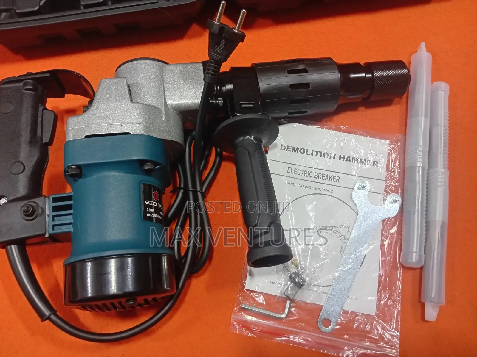 Ecoolmax 220v Demolition Hammer Industrial Strength