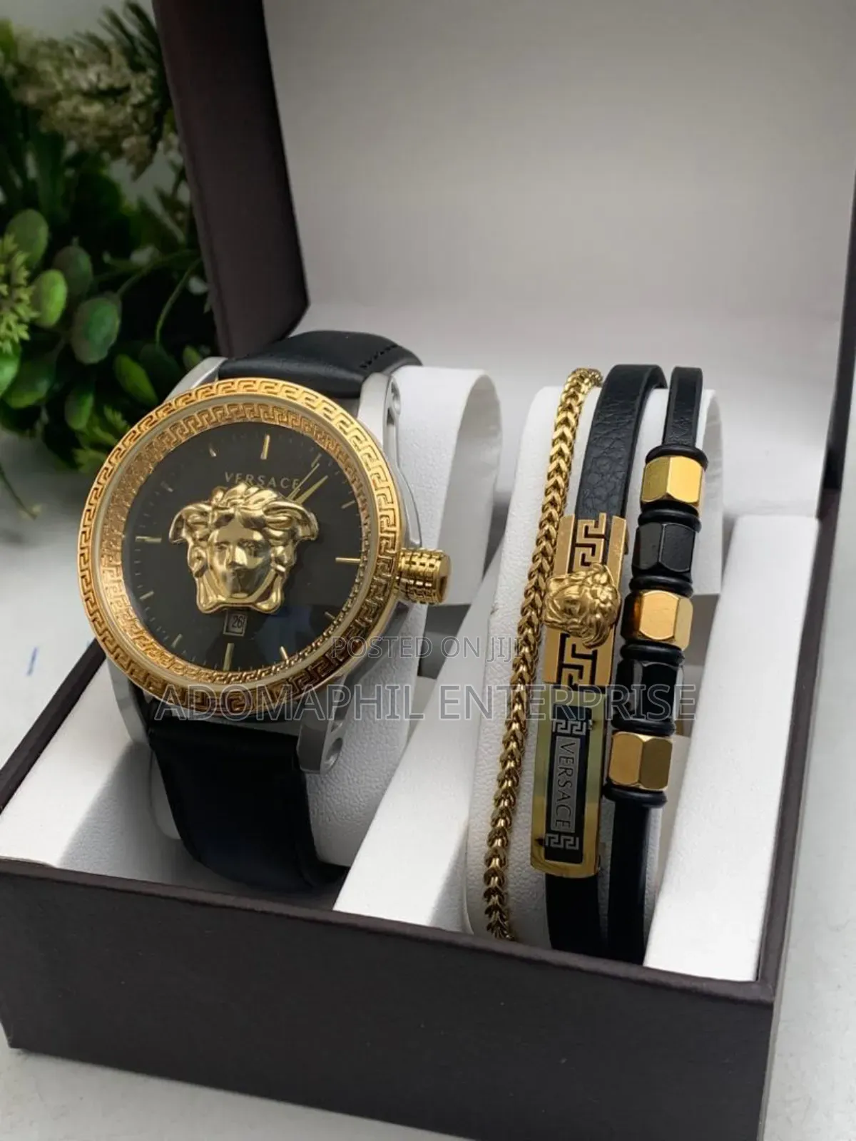 Authentic Versace Watch And Bracelet Set