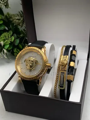 Authentic Versace Watch And Bracelet Set