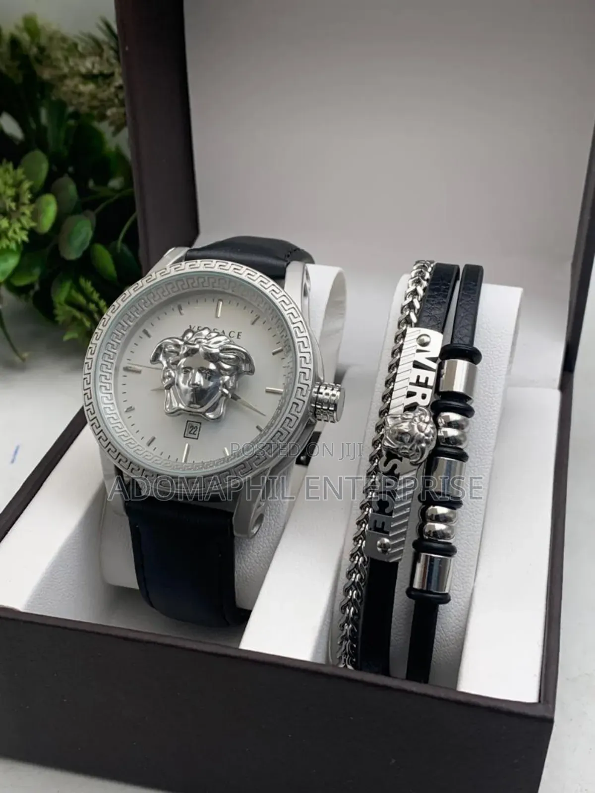 Authentic Versace Watch And Bracelet Set