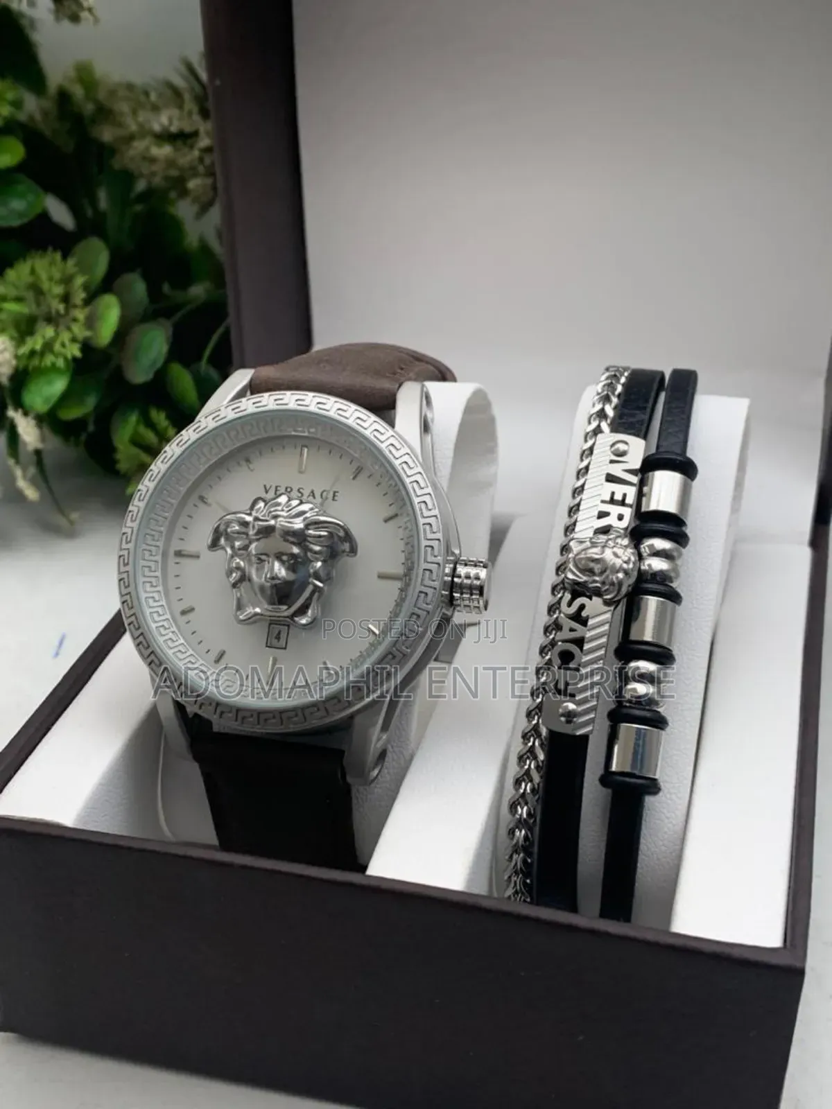 Authentic Versace Watch And Bracelet Set