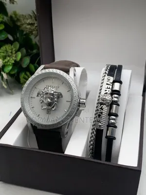 Authentic Versace Watch And Bracelet Set