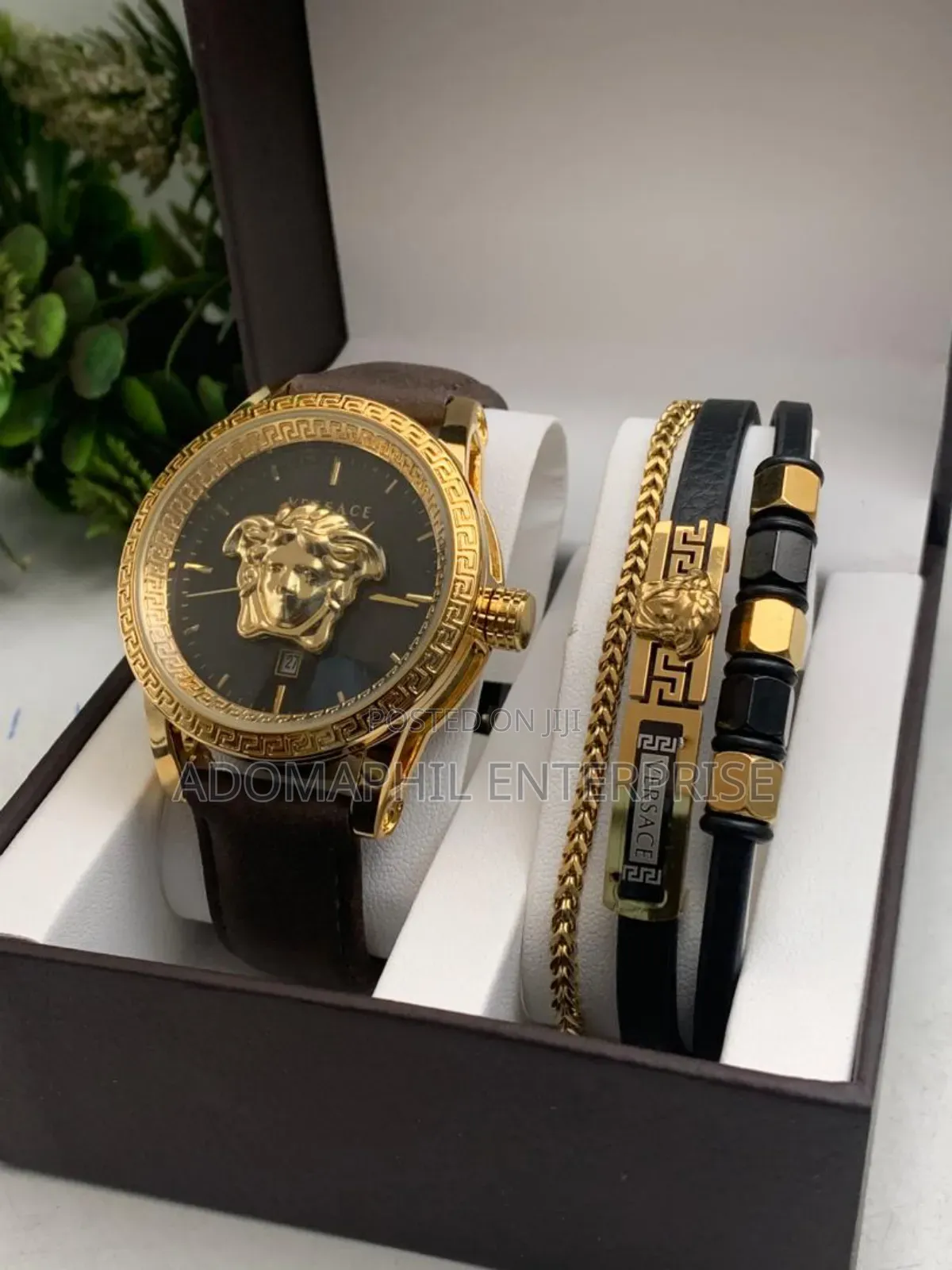 Authentic Versace Watch And Bracelet Set