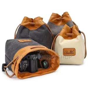  Mini Canvas and Leather Camera Bag at 210 Cedis