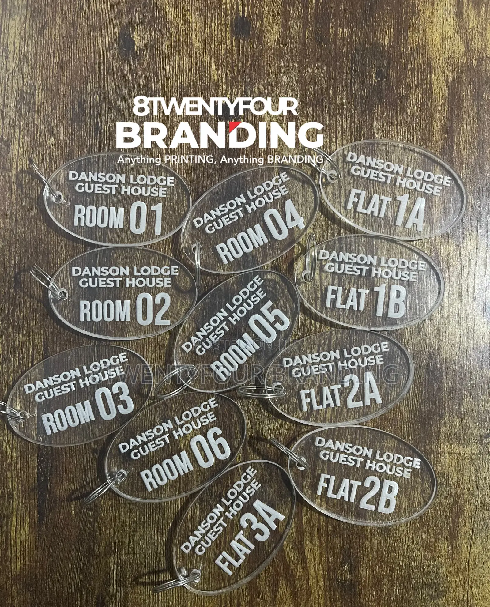 Acrylic Hotels/Apartments Keyholders