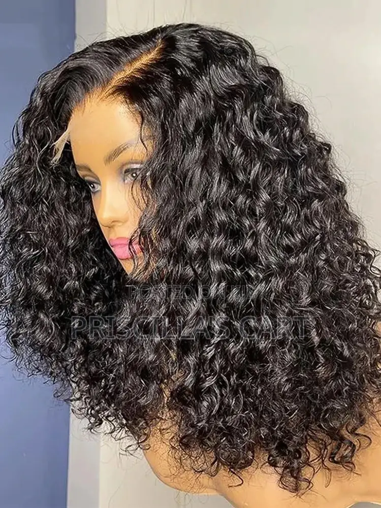 12 Inches Gluess Frontal Closure Raw Hair Wet Curls