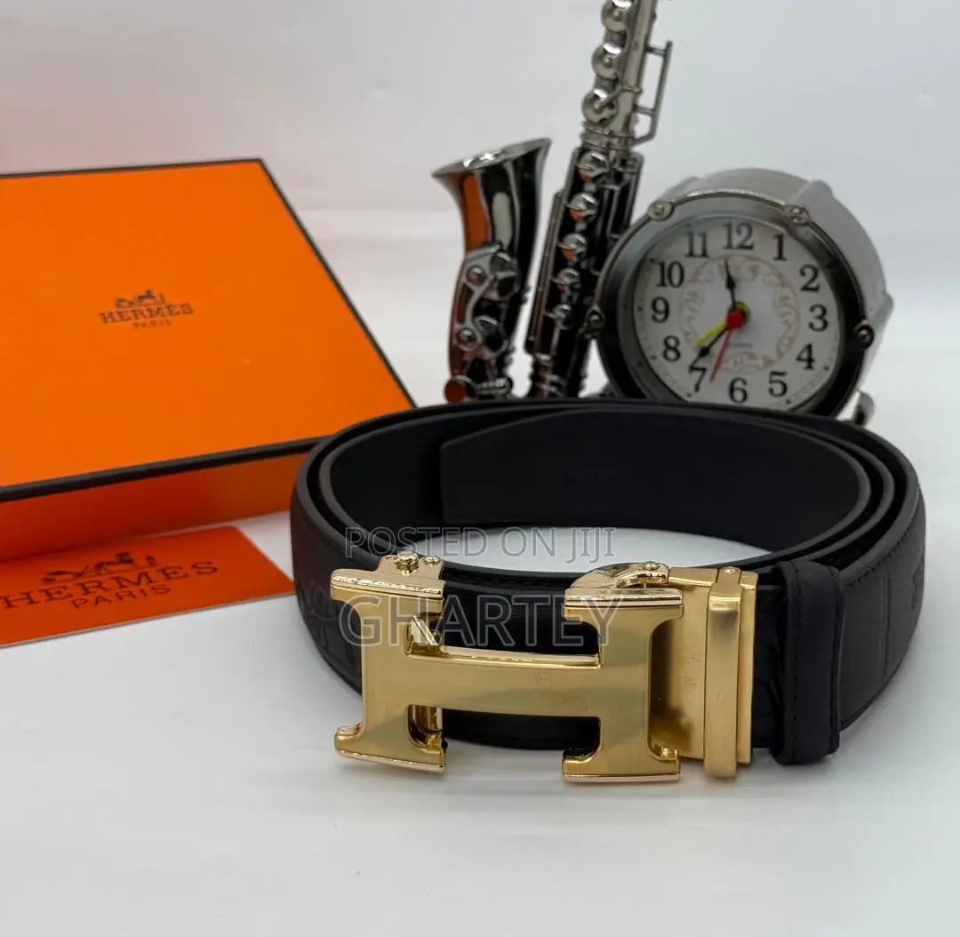 Hermes Quality Leather Zip Lock Belt || Designer Buckle