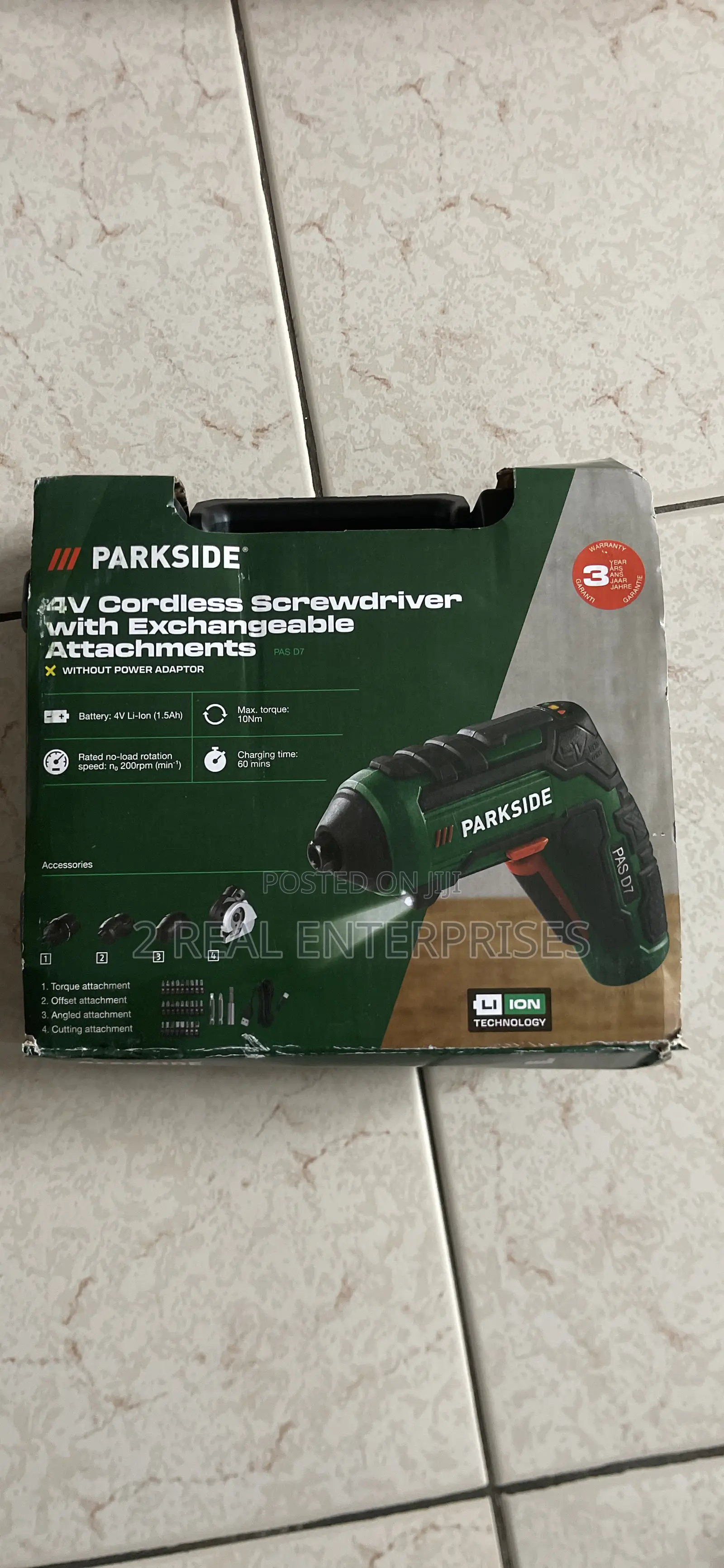 Parkside 4v Cordless Screwdriver With Exchangeable Parts