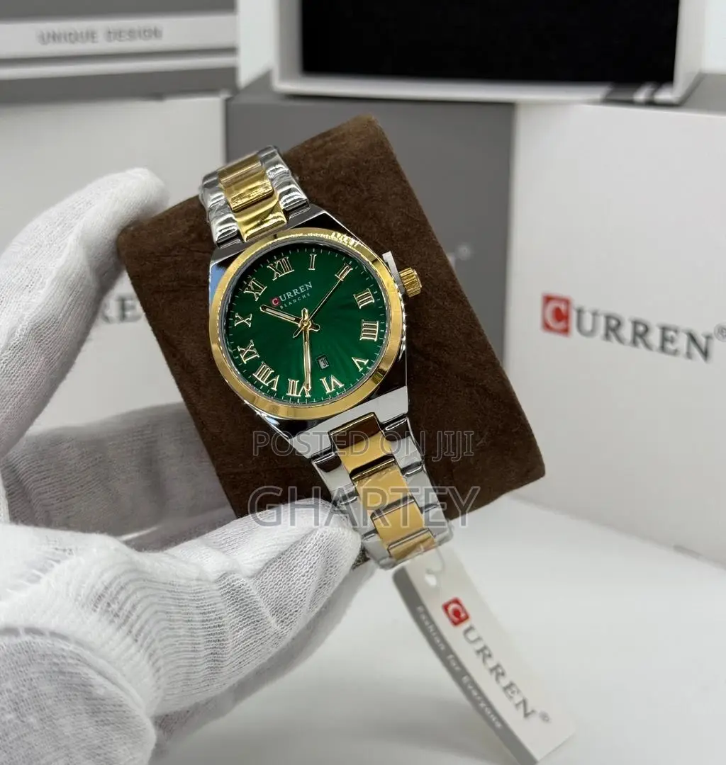 Curren Roman Numerals Dial Chain Watch for Women