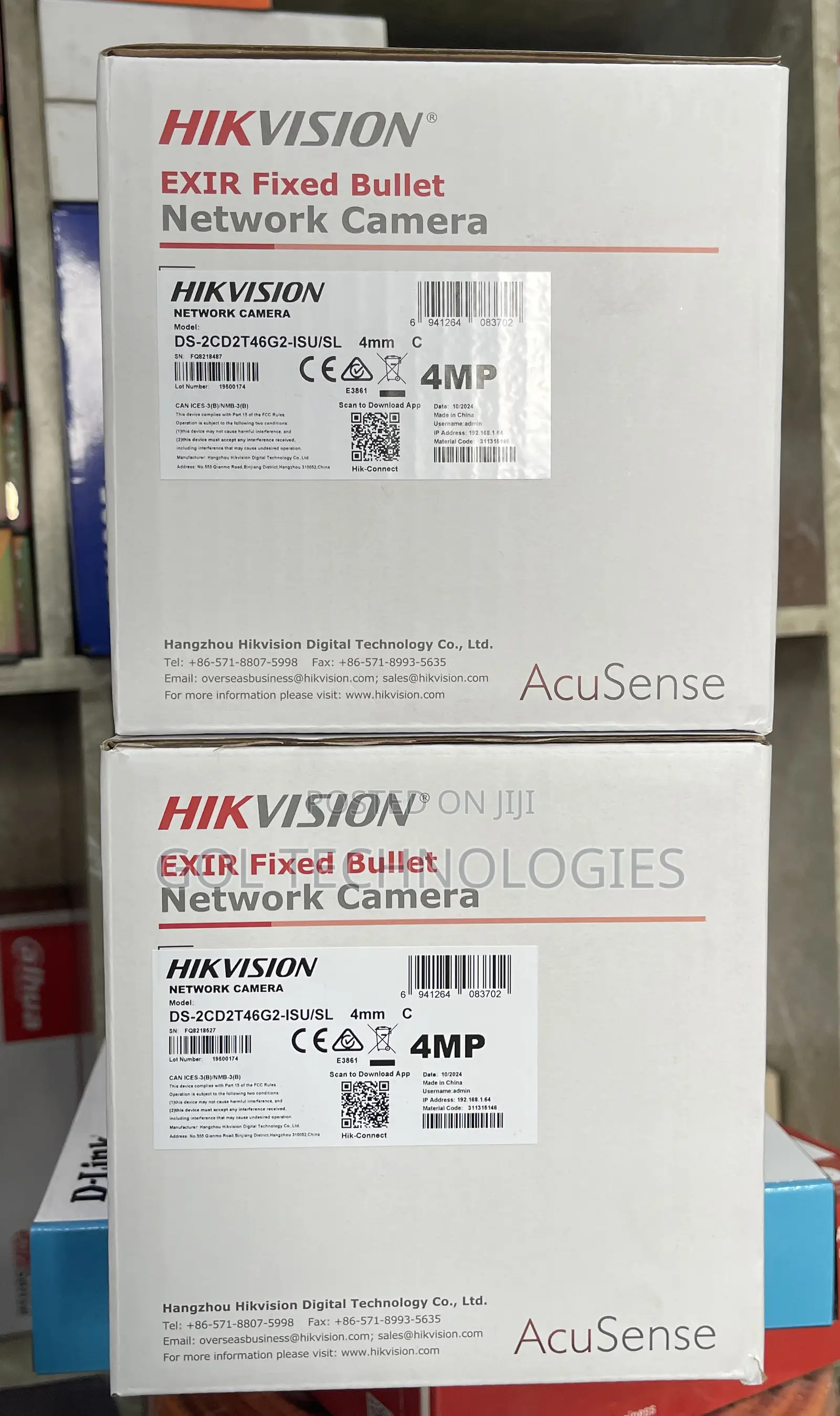 Hikvision Acusense Ip Camera 4mp Strob Light and Au