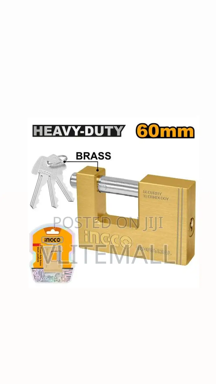 Heavy Duty Brass Block Padlock 60mm