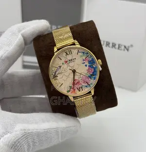 Photo - Curren Round Analog Flowers Dial Display for Women