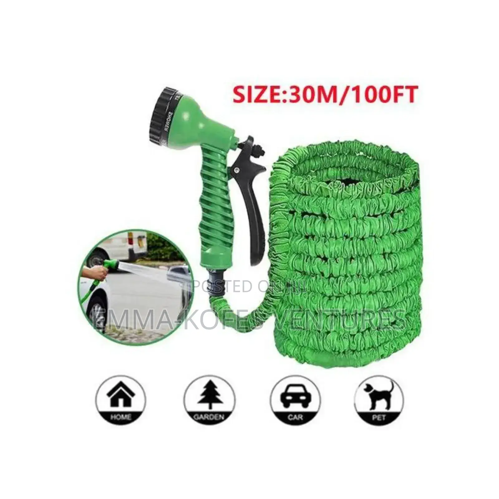 7 in 1 S Spray 100ft Expandable Garden Hose Latex Tube Magic