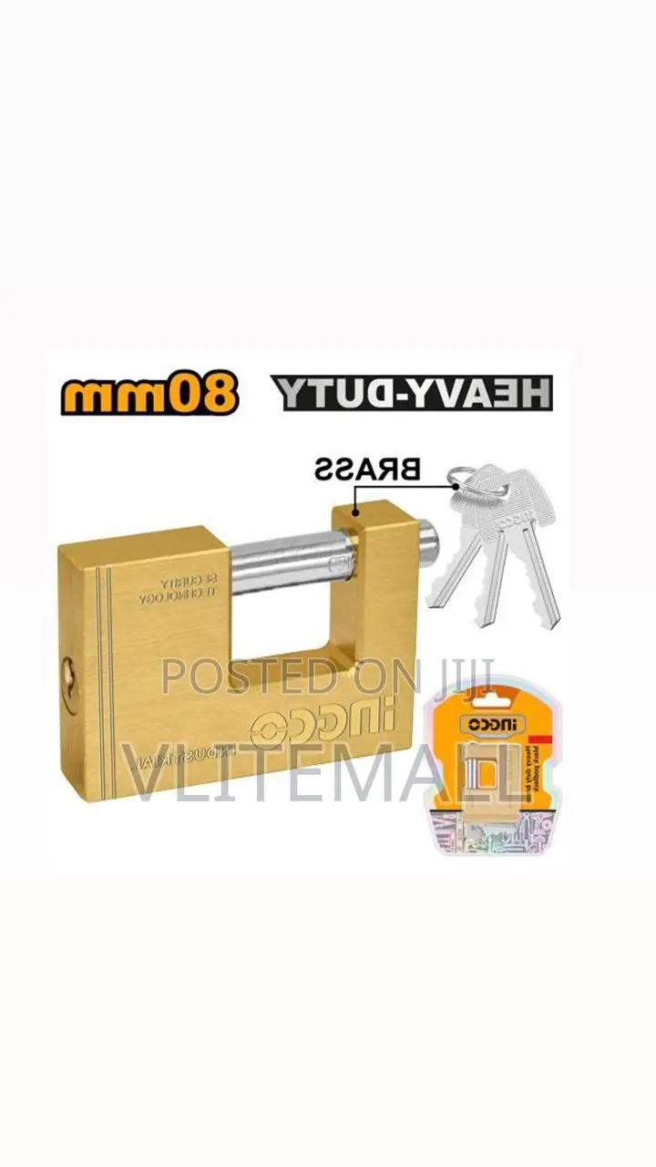 Heavy Duty Brass Block Padlock 80mm