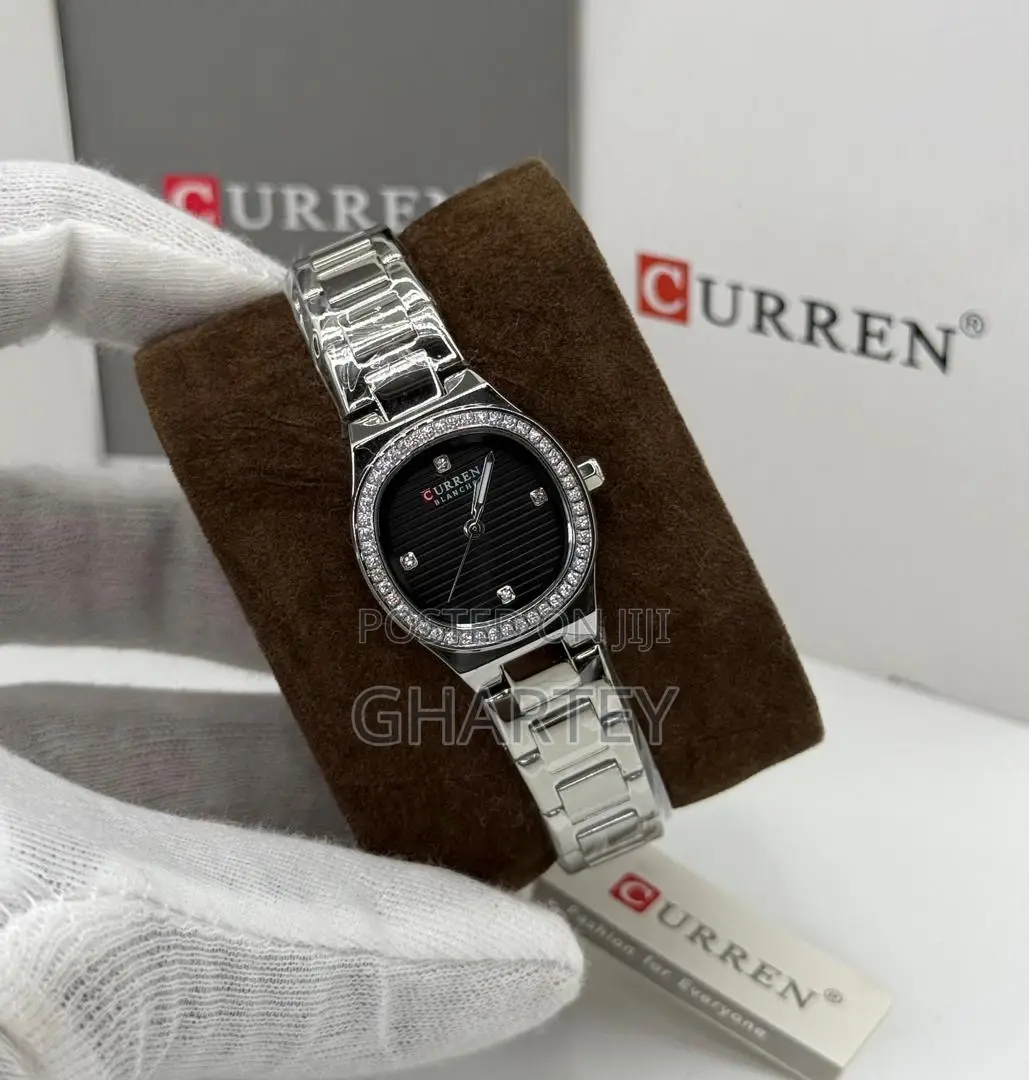 Curren Slim Fit Ladies Luxury Watch || Black White Face