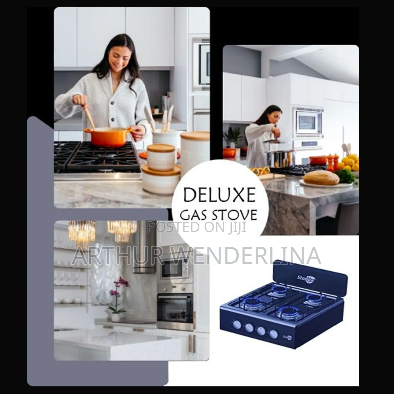 Starlux 4 Plate Deluxe Gas Stove