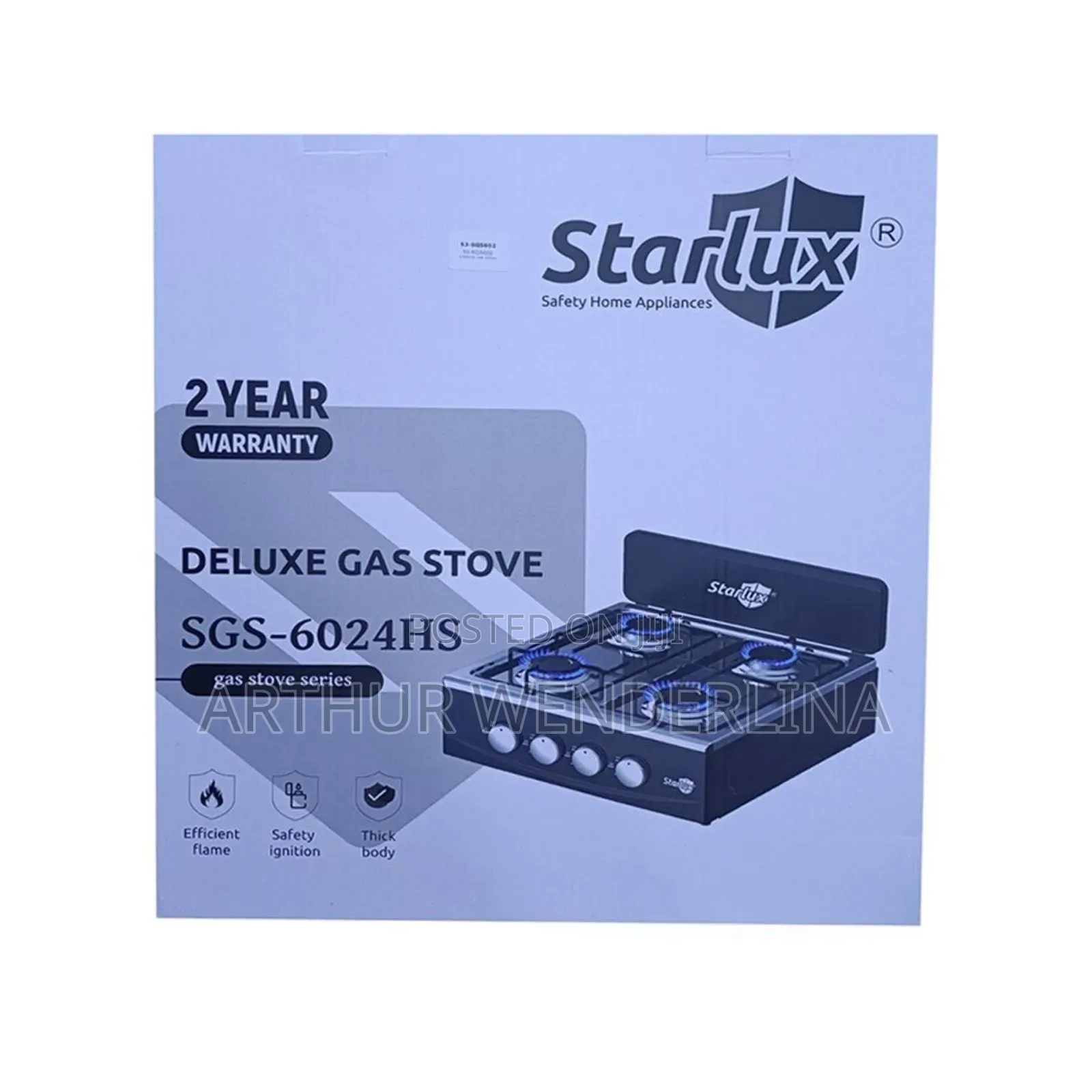 Starlux 4 Plate Deluxe Gas Stove